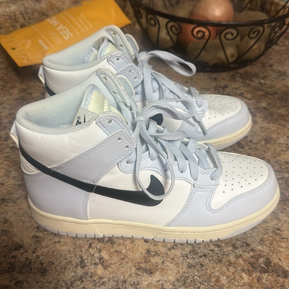 Powder blue cream white black Jordan Nike